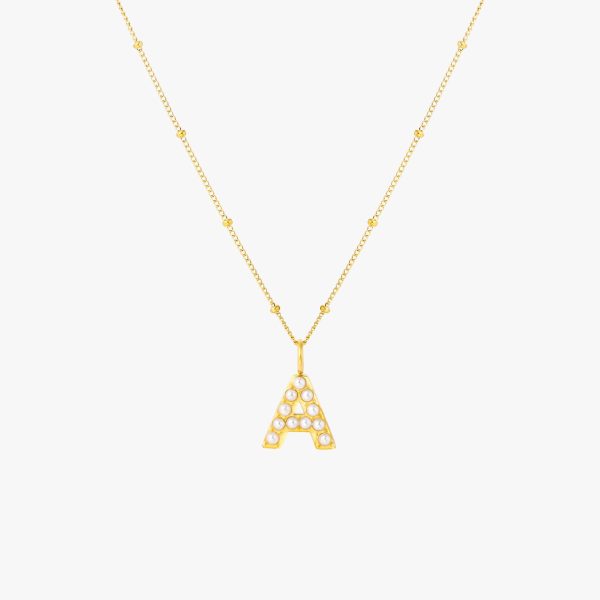 Pearl Initial Necklace