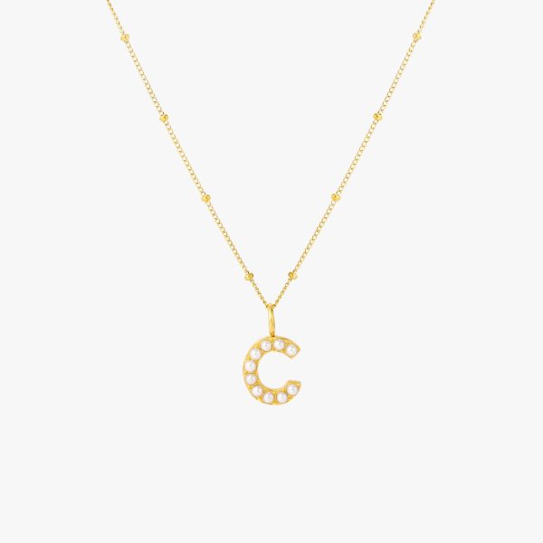 Pearl Initial Necklace