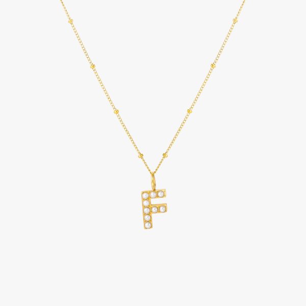 Pearl Initial Necklace
