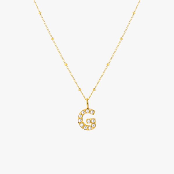 Pearl Initial Necklace