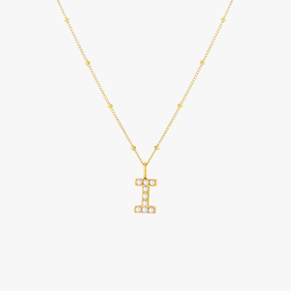 Pearl Initial Necklace