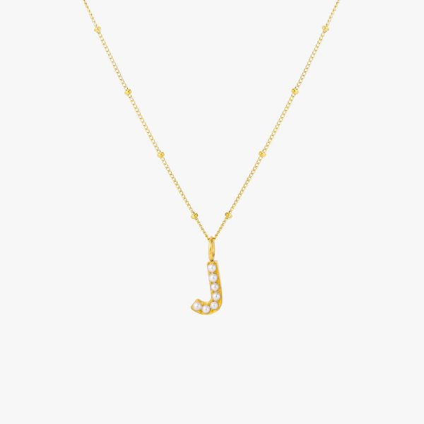 Pearl Initial Necklace