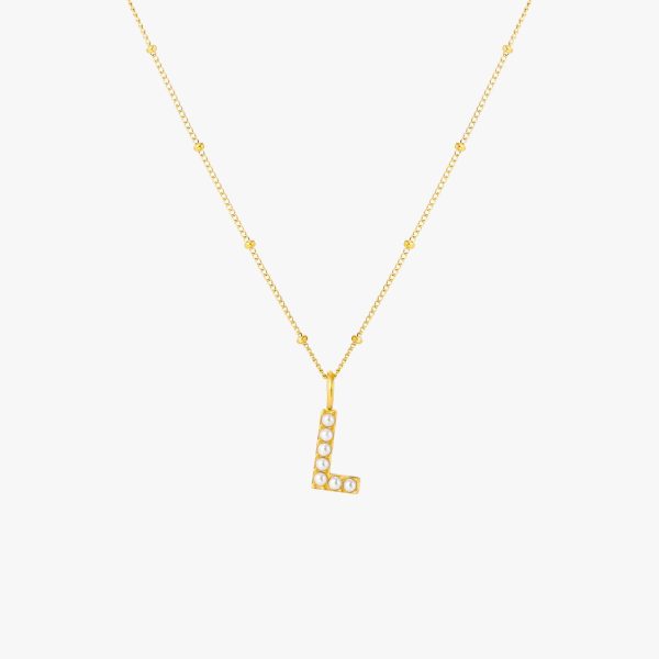 Pearl Initial Necklace