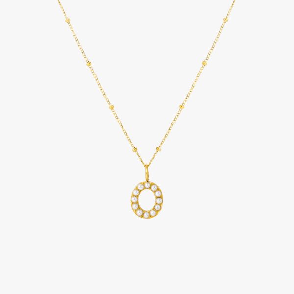 Pearl Initial Necklace