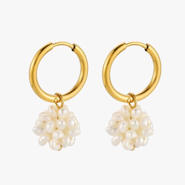 Tiny Pearls Hoops