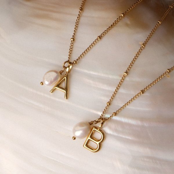 Initial & Pearl Necklace