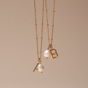 Initial & Pearl Necklace