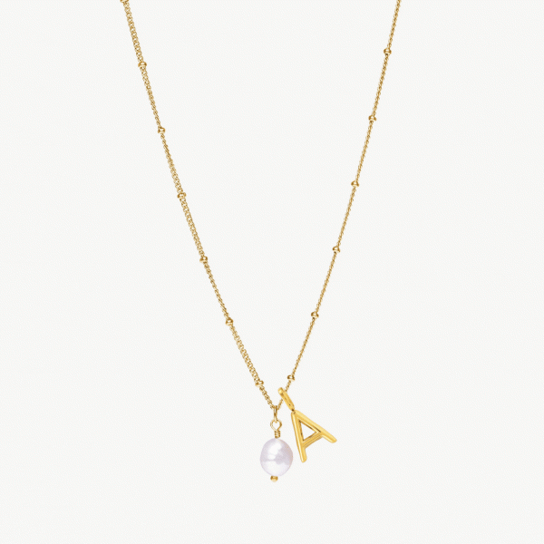 Initial & Pearl Necklace