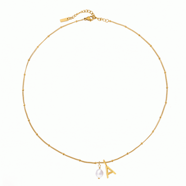 Initial & Pearl Necklace