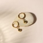 Birthstone Charm Hoops