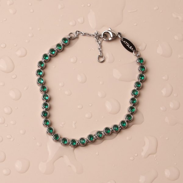 Green Tennis Bracelet
